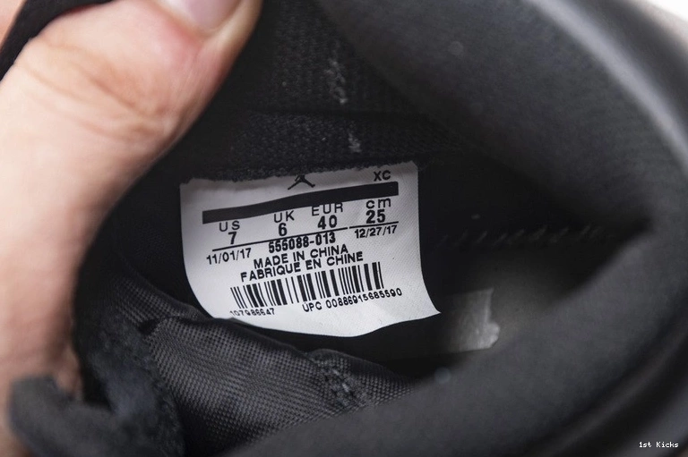 High OG Black Jordan Gray Retro Shadow 555088-013  1 Air 0324